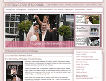 Tablet Screenshot of gretna-green-weddings.com